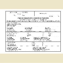 Fisa anuntare sosiri si plecari